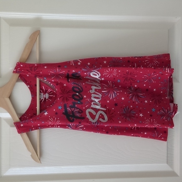 Free to sparkle twist back tank girls size 10 - Picture 3 of 4